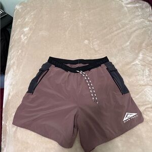 Nike Trail hiking Men's Plum and Black Dri-FIT Athletic Shorts